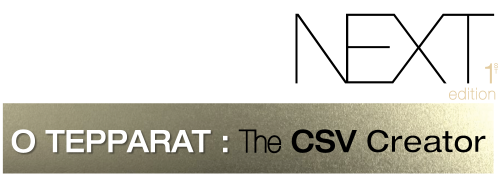 CRAFTNEXT™ 1ST Edition | O TEPPARAT The CSV Creator craftnext-1st-logo